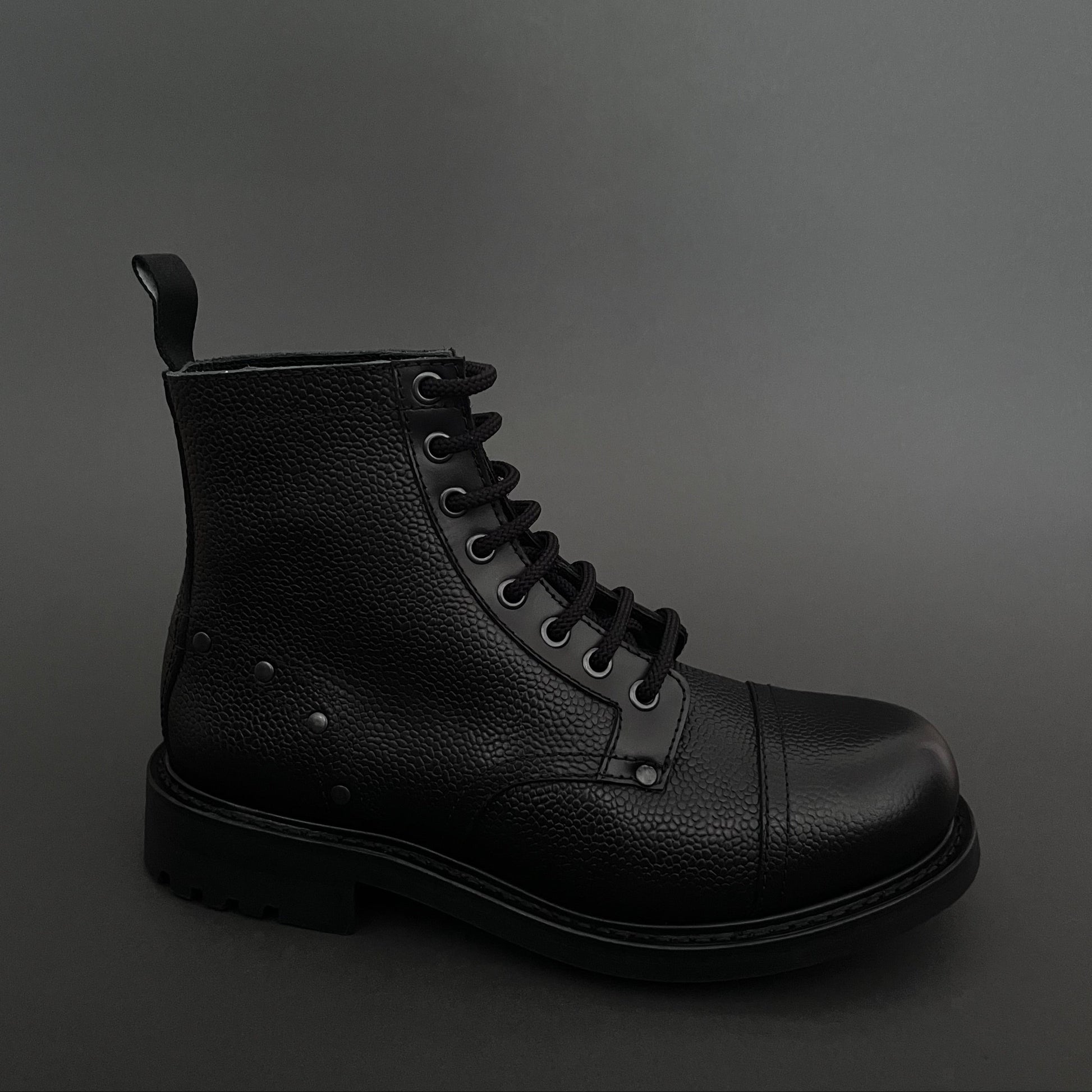 Black Wave Royal Black 08GW Goodyear welt leather boot side profile