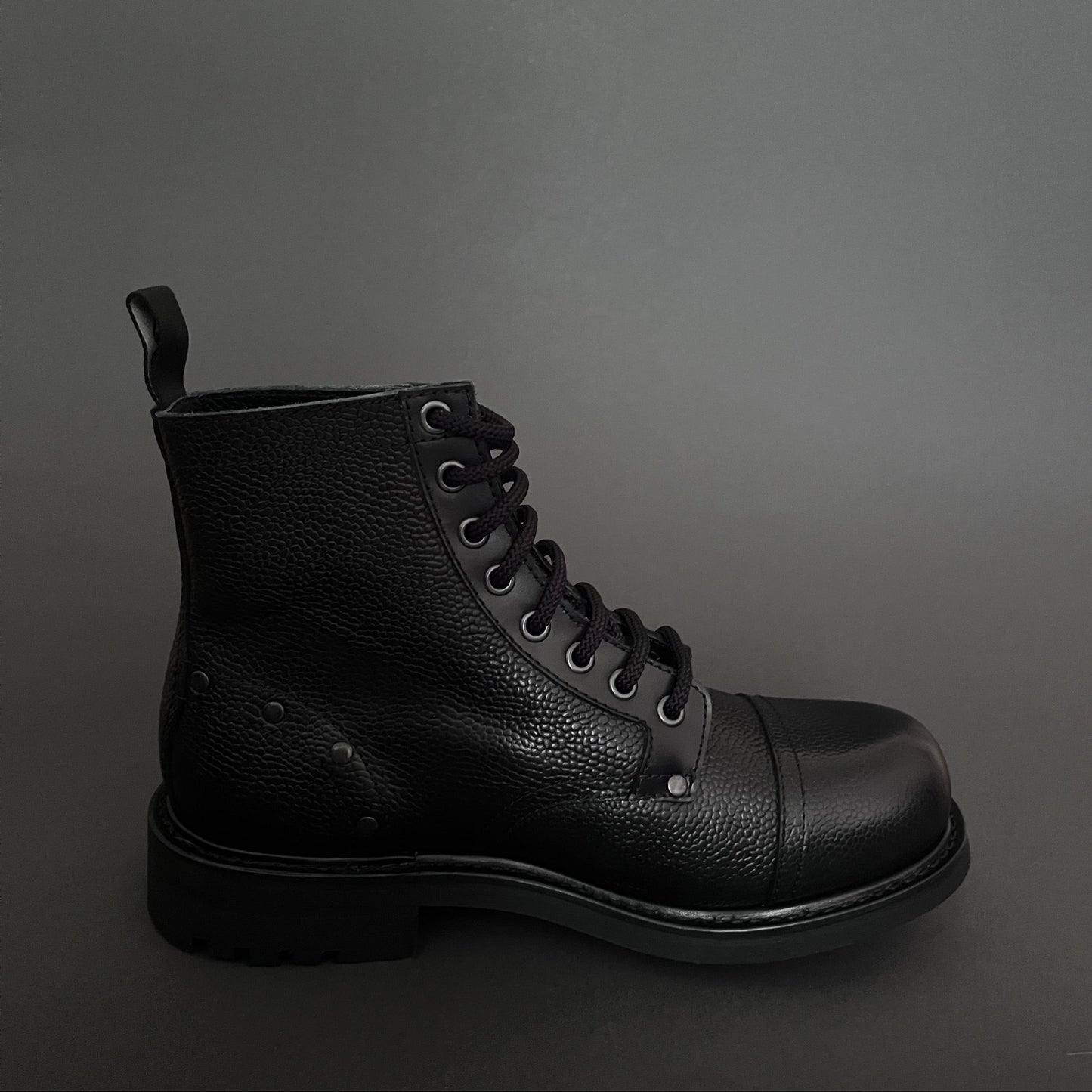 Black Wave Royal Black 08GW Goodyear welt leather boot inner side profile