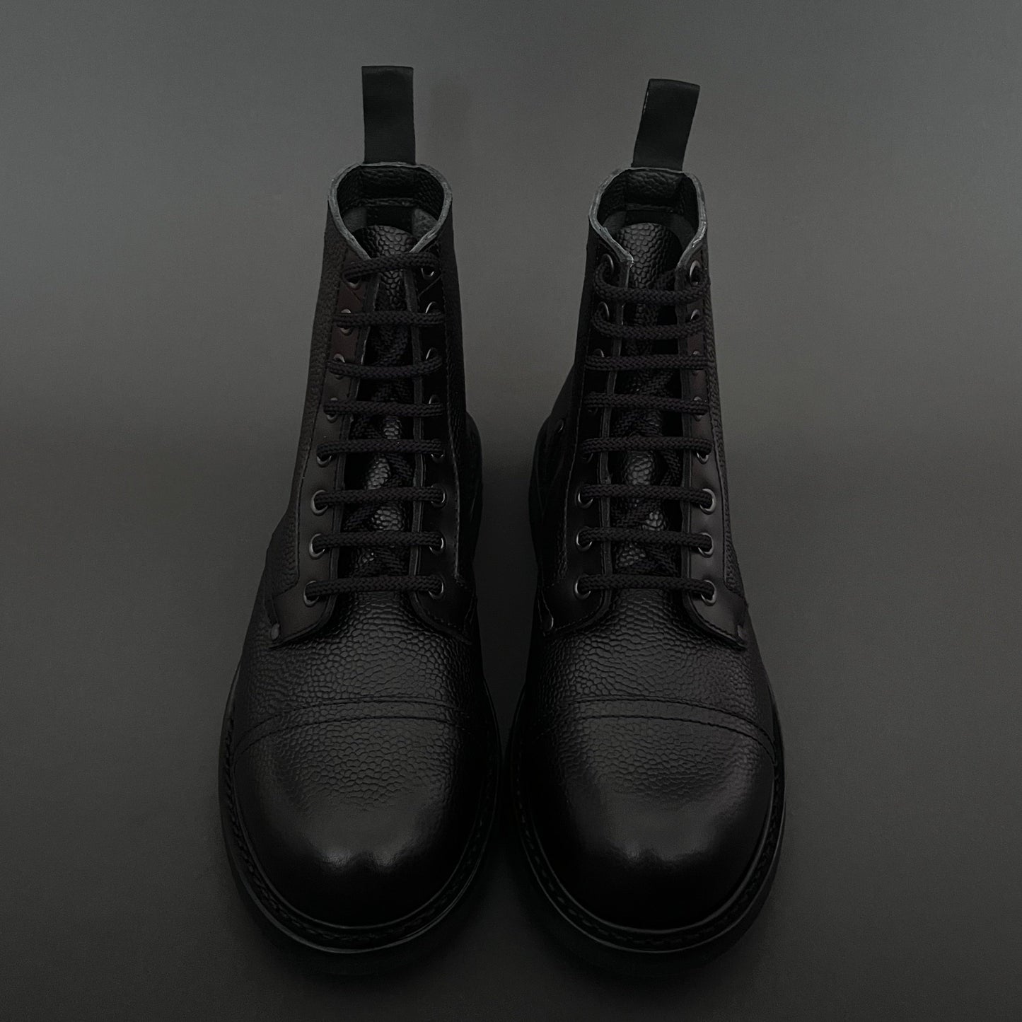 Black Wave Royal Black 08GW Goodyear welt leather boot front