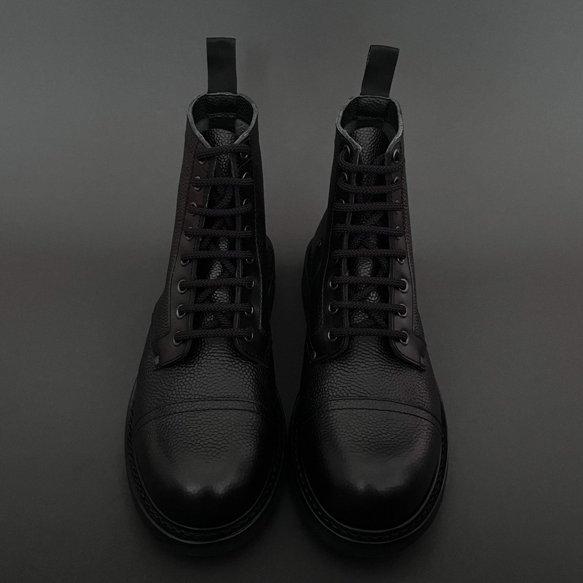 Black Wave Royal Black 08GW Goodyear welt leather boot front